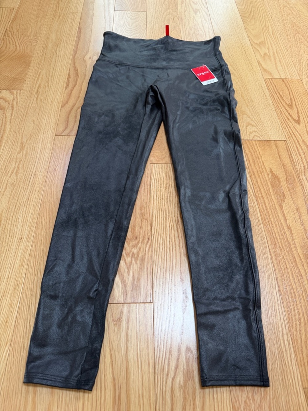 New! SPANX Black Faux Leather Leggings.